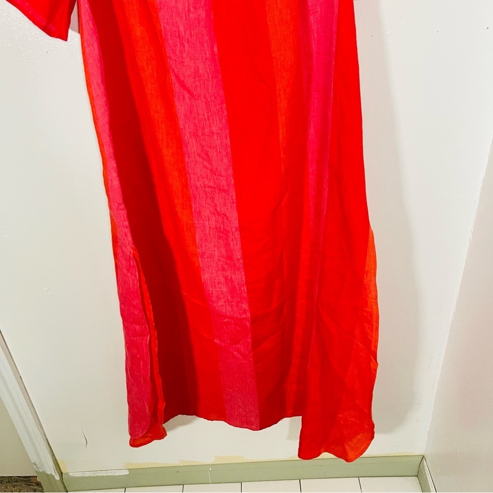 Mara Hoffman Kamala Off the Shoulder Striped Midi Dress - Picture 4 of 10